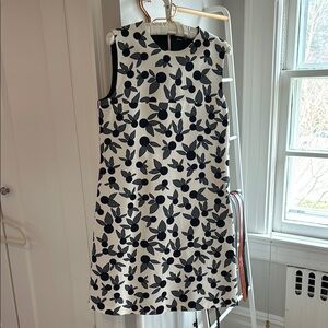 Jil Sander (Navy) slight A Line sleeveless dress, fully lined.  Size 40